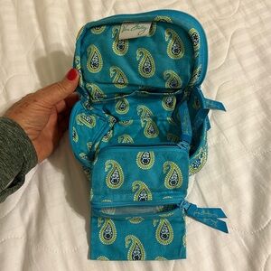 Vera Bradley blue / Green paisley print small bag